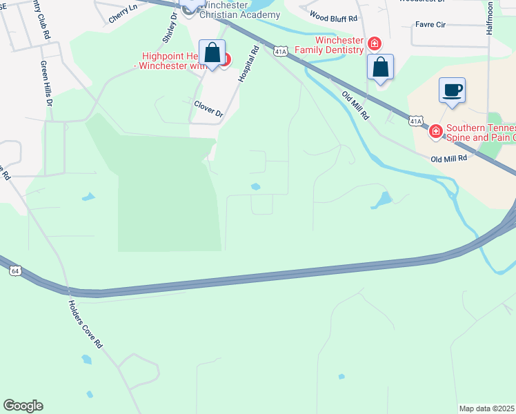 map of restaurants, bars, coffee shops, grocery stores, and more near 85 Queens Circle in Winchester
