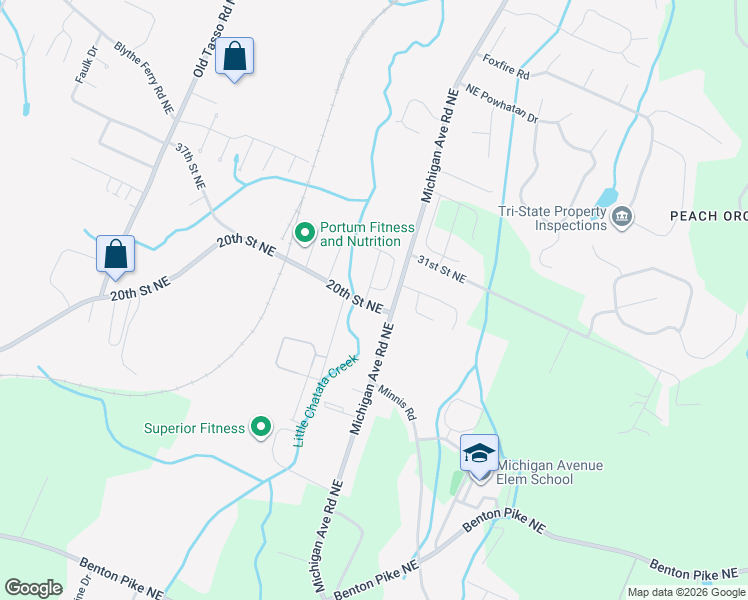 map of restaurants, bars, coffee shops, grocery stores, and more near 3205 20th Street Northeast in Cleveland