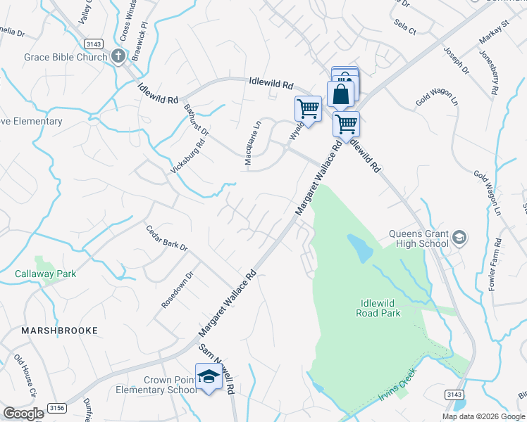 map of restaurants, bars, coffee shops, grocery stores, and more near in Charlotte