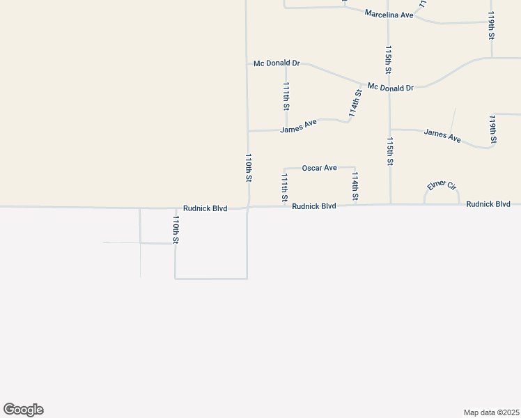 map of restaurants, bars, coffee shops, grocery stores, and more near Rudnick Boulevard in California City