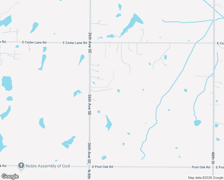 map of restaurants, bars, coffee shops, grocery stores, and more near 4081 Cedar Farm Road in Noble