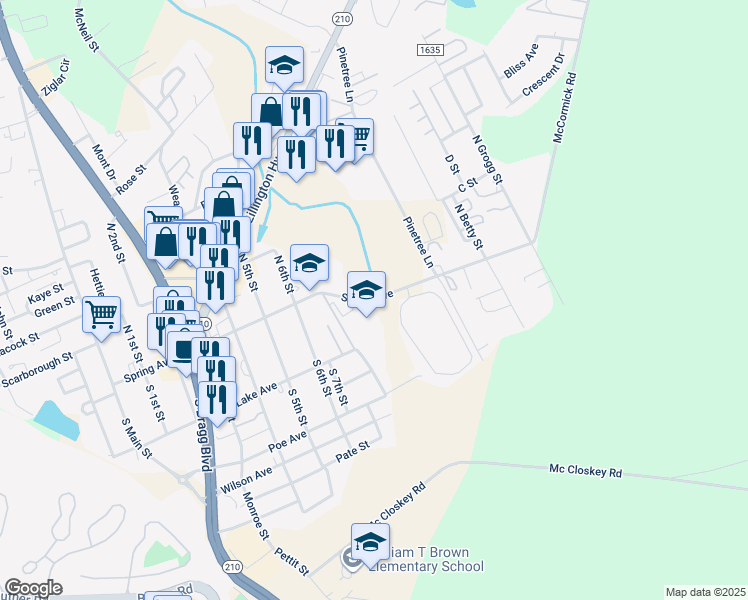 map of restaurants, bars, coffee shops, grocery stores, and more near 666-798 Spring Avenue in Spring Lake