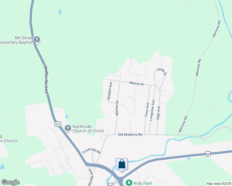 map of restaurants, bars, coffee shops, grocery stores, and more near 101 Noblett Avenue in Fayetteville