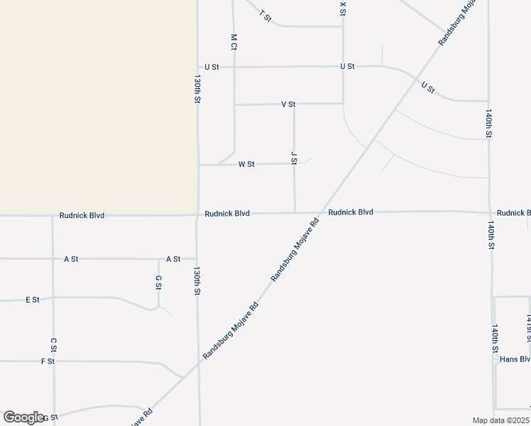 map of restaurants, bars, coffee shops, grocery stores, and more near Rudnick Boulevard in California City