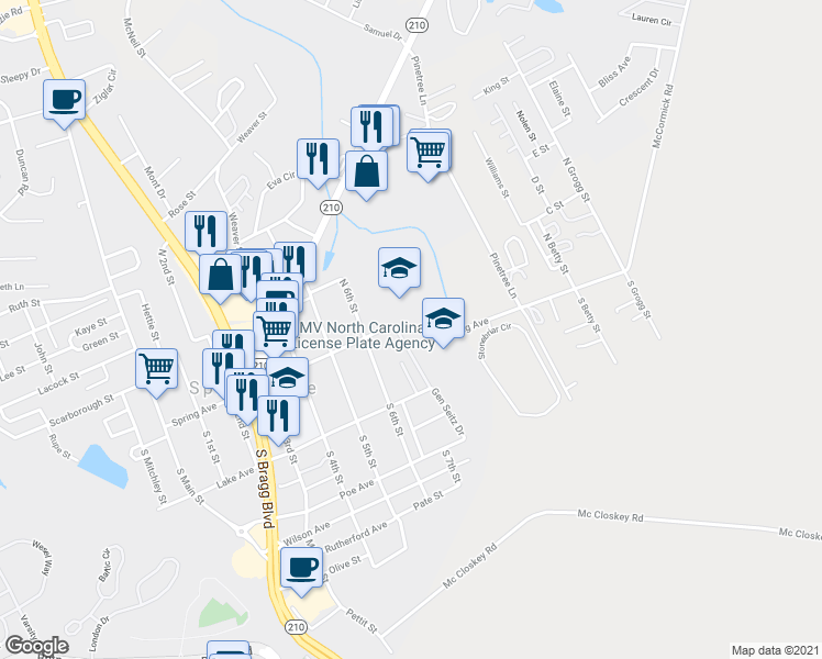 map of restaurants, bars, coffee shops, grocery stores, and more near 700 Spring Avenue in Spring Lake