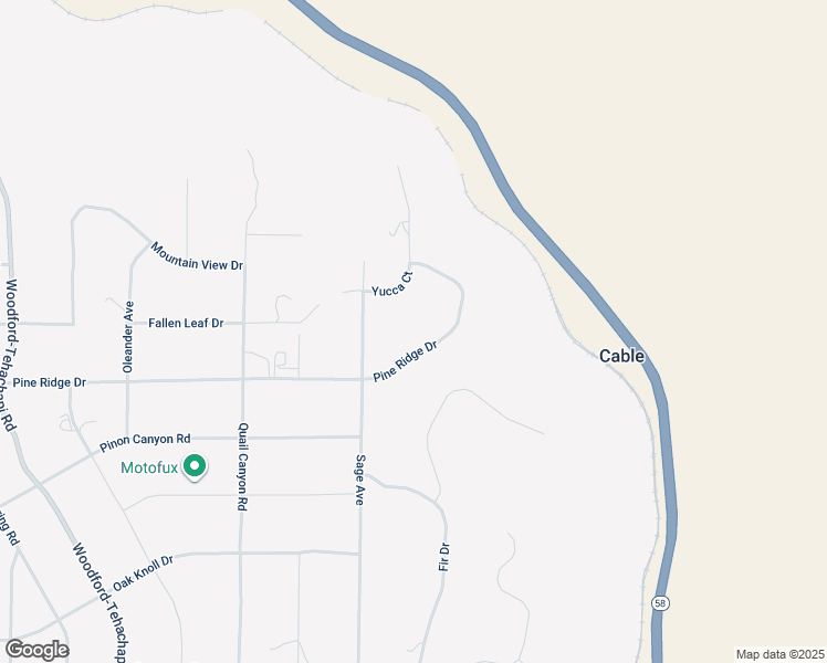 map of restaurants, bars, coffee shops, grocery stores, and more near 24100 Yucca Court in Tehachapi