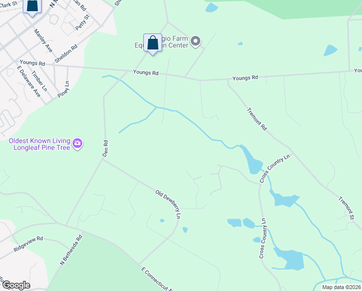 map of restaurants, bars, coffee shops, grocery stores, and more near 235 Old Dewberry Lane in Southern Pines