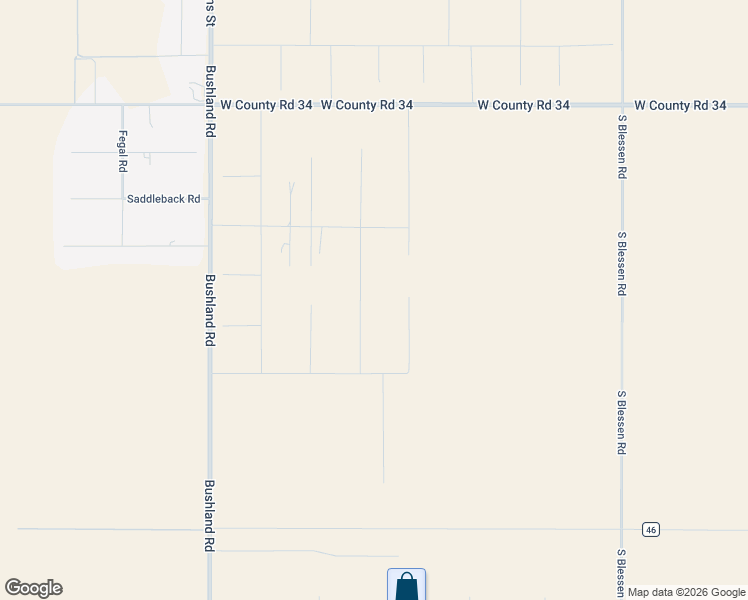 map of restaurants, bars, coffee shops, grocery stores, and more near Bushland Road in Amarillo