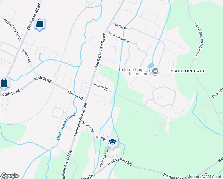 map of restaurants, bars, coffee shops, grocery stores, and more near 1745 31st Street Northeast in Cleveland