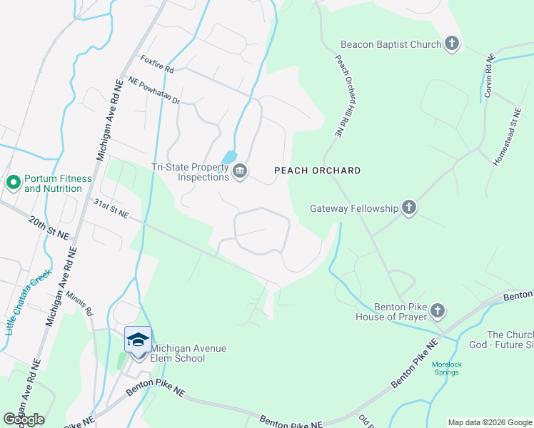 map of restaurants, bars, coffee shops, grocery stores, and more near 179 Clearview Circle Northeast in Cleveland