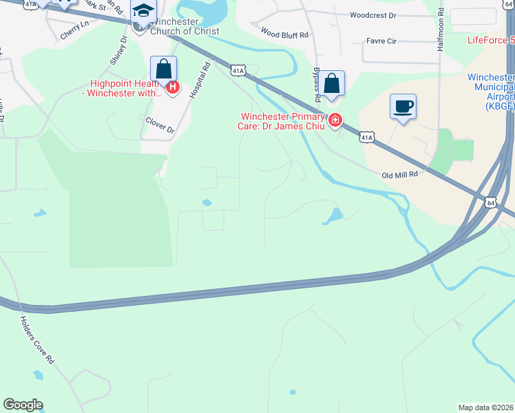 map of restaurants, bars, coffee shops, grocery stores, and more near 630 Shadowbrook Road in Winchester