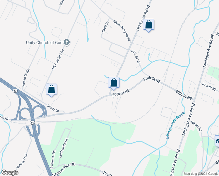 map of restaurants, bars, coffee shops, grocery stores, and more near 3295 Old Tasso Rd NE in Cleveland