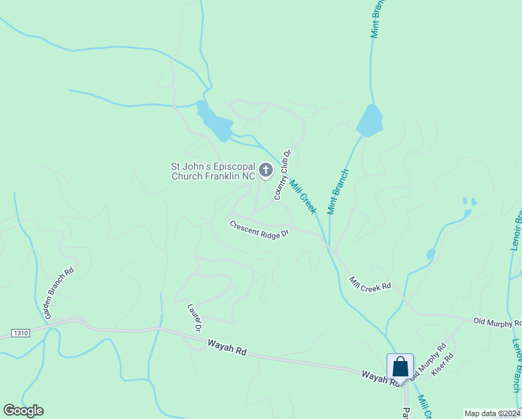 map of restaurants, bars, coffee shops, grocery stores, and more near 12 Mountain View Villas in Franklin