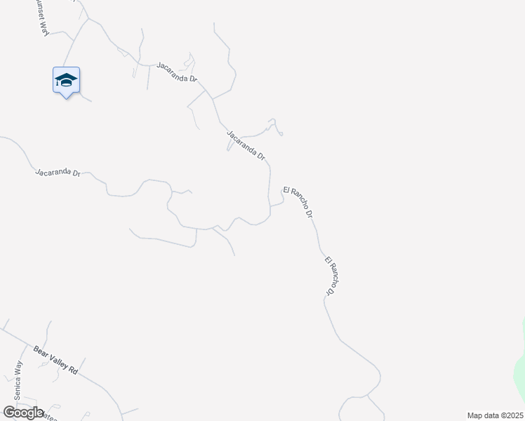 map of restaurants, bars, coffee shops, grocery stores, and more near 24281 Jacaranda Drive in Tehachapi