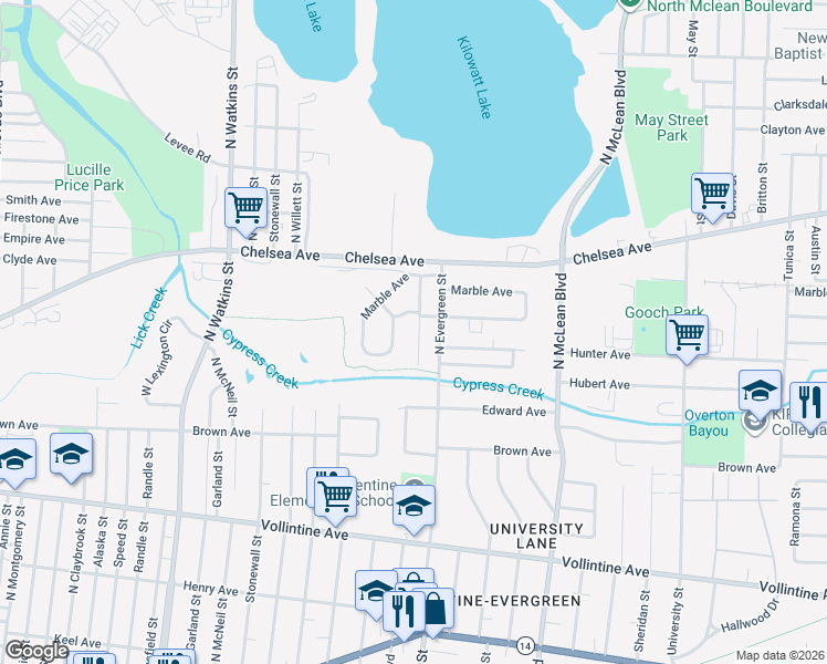 map of restaurants, bars, coffee shops, grocery stores, and more near 1183 Merchant Street in Memphis