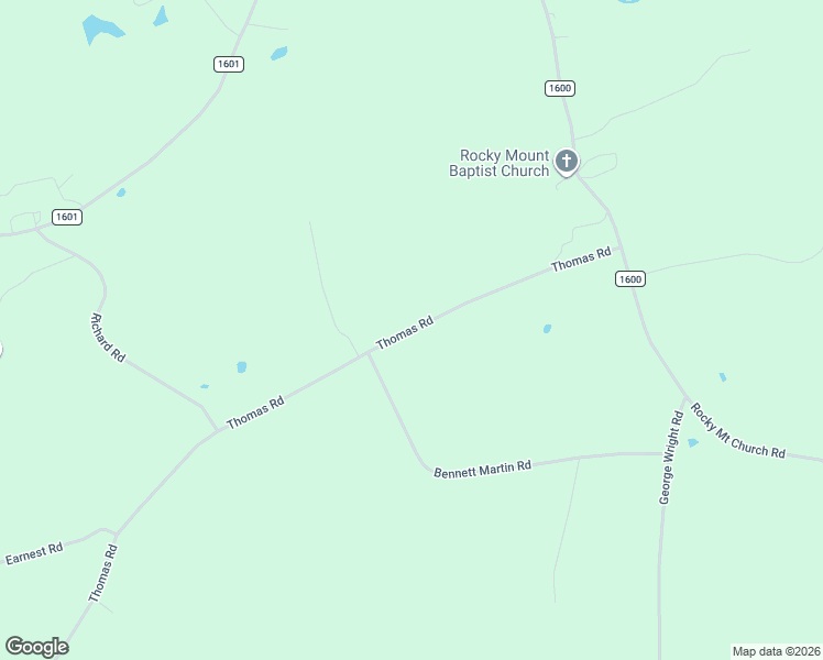 map of restaurants, bars, coffee shops, grocery stores, and more near 1561 Thomas Road in Polkton