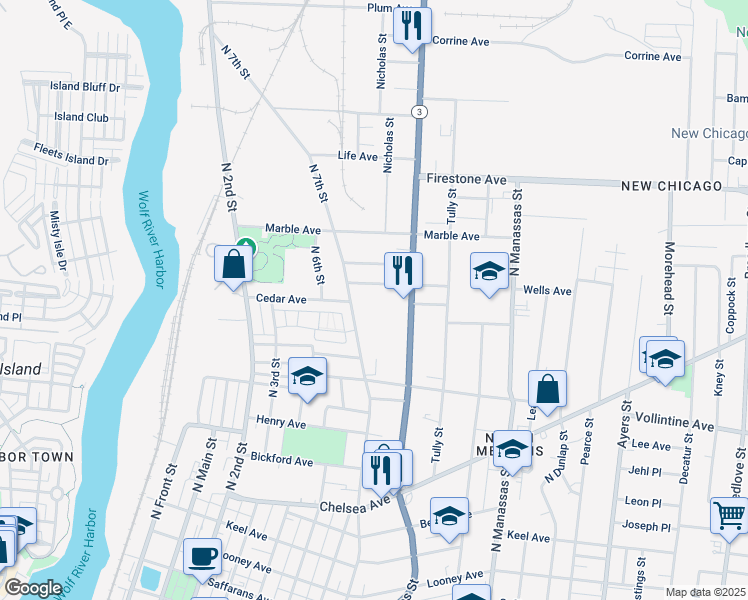 map of restaurants, bars, coffee shops, grocery stores, and more near 580 Grace Manor Cove in Memphis