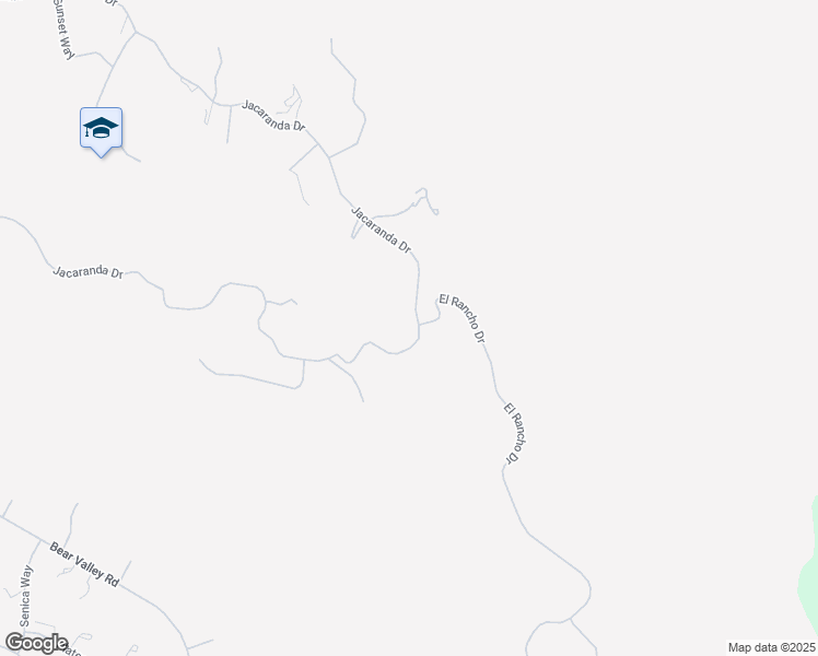 map of restaurants, bars, coffee shops, grocery stores, and more near 24281 Jacaranda Drive in Tehachapi