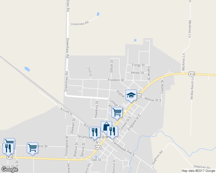 map of restaurants, bars, coffee shops, grocery stores, and more near 603 Montgomery Street in Cowan