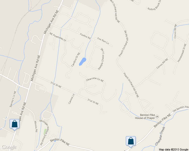 map of restaurants, bars, coffee shops, grocery stores, and more near 179 Clearview Circle Northeast in Cleveland