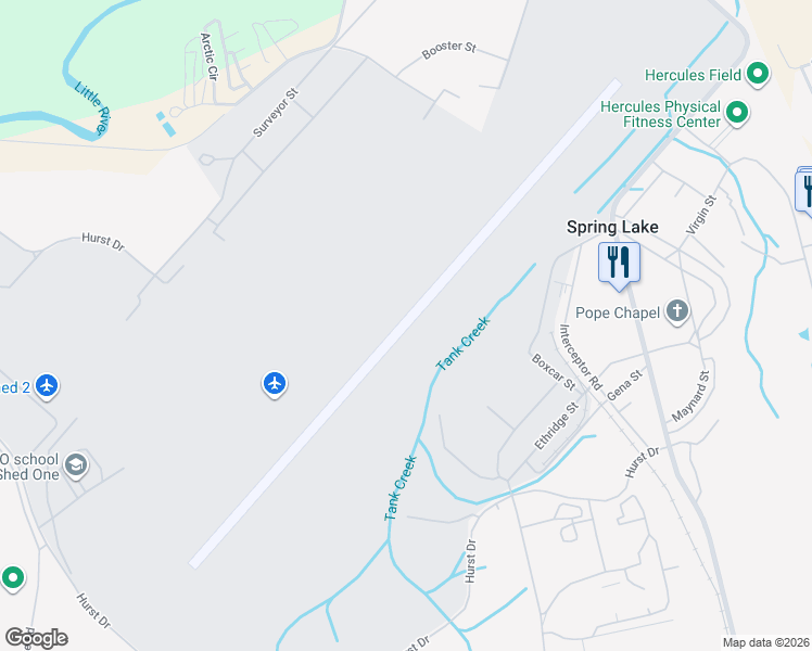map of restaurants, bars, coffee shops, grocery stores, and more near 1526 Hurst Drive in Cumberland County
