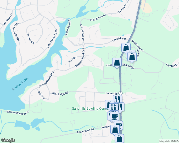 map of restaurants, bars, coffee shops, grocery stores, and more near 208 Armstrong Lane in Aberdeen