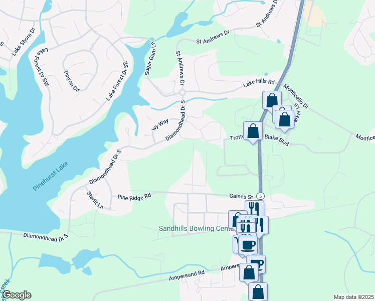 map of restaurants, bars, coffee shops, grocery stores, and more near 209 Armstrong Lane in Aberdeen