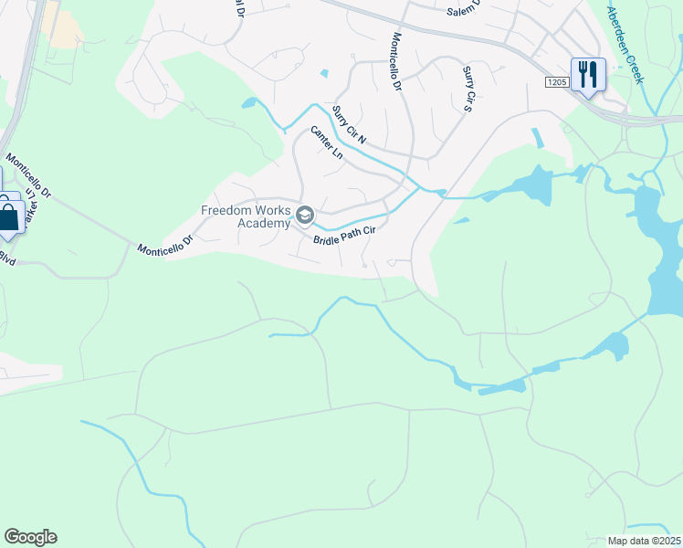 map of restaurants, bars, coffee shops, grocery stores, and more near 7 Saddle Place in Pinehurst