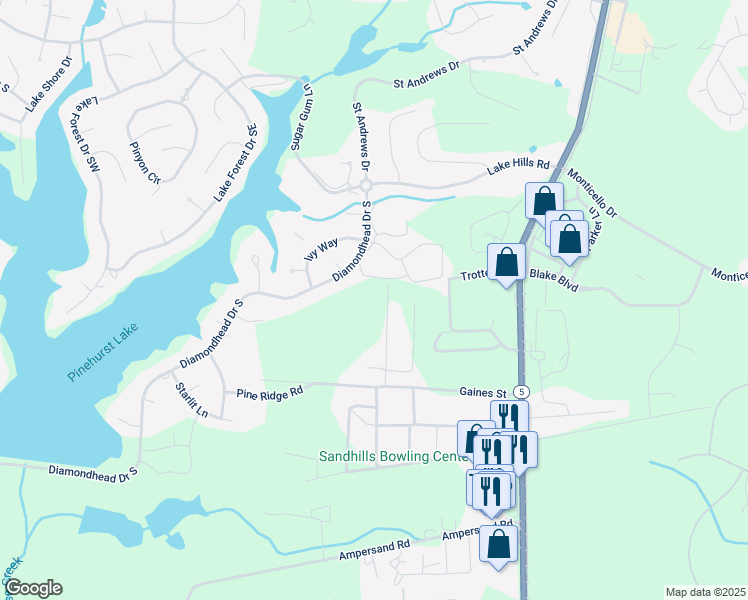 map of restaurants, bars, coffee shops, grocery stores, and more near 209 Armstrong Lane in Aberdeen
