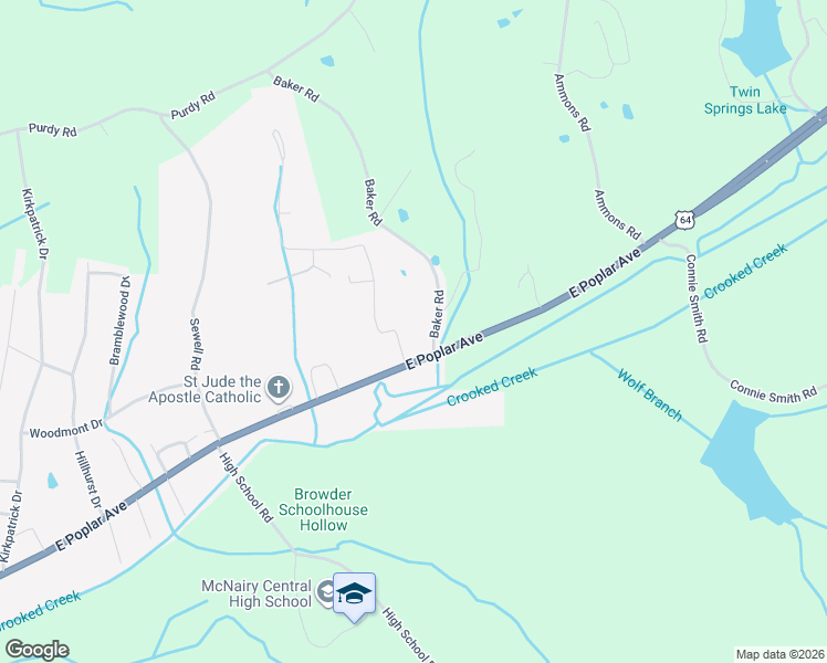 map of restaurants, bars, coffee shops, grocery stores, and more near 1470 East Poplar Avenue in Selmer