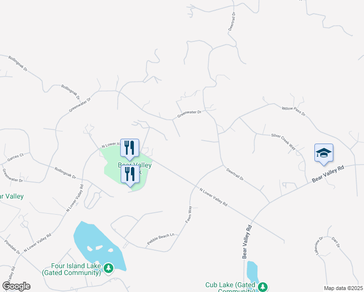 map of restaurants, bars, coffee shops, grocery stores, and more near 24400 Stine Court in Tehachapi