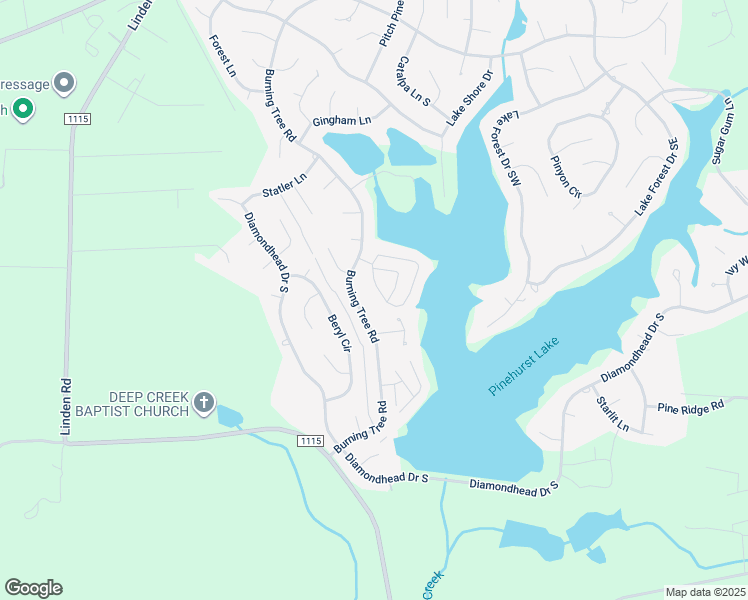 map of restaurants, bars, coffee shops, grocery stores, and more near 36 Westlake Pointe Drive in Pinehurst