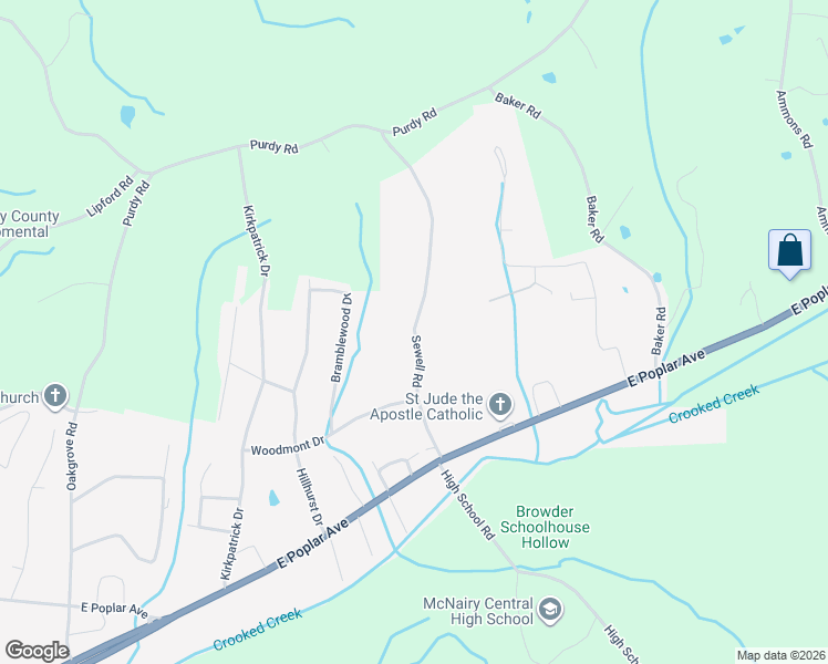 map of restaurants, bars, coffee shops, grocery stores, and more near 230 Sewell Road in Selmer