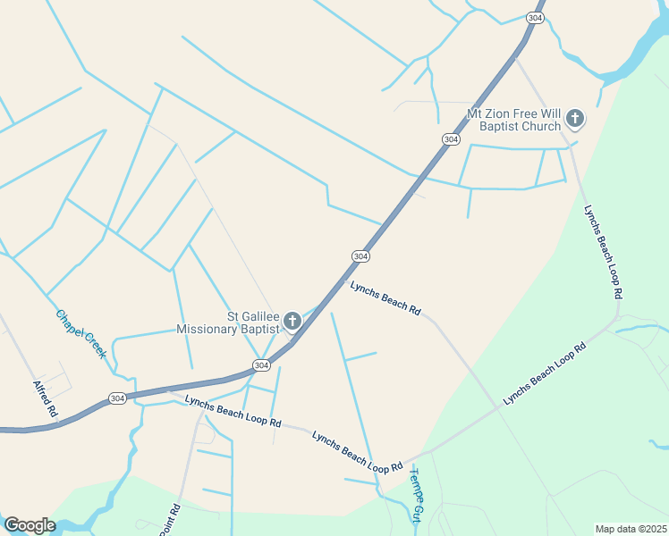 map of restaurants, bars, coffee shops, grocery stores, and more near 493 Nc 304 Hwy in Bayboro