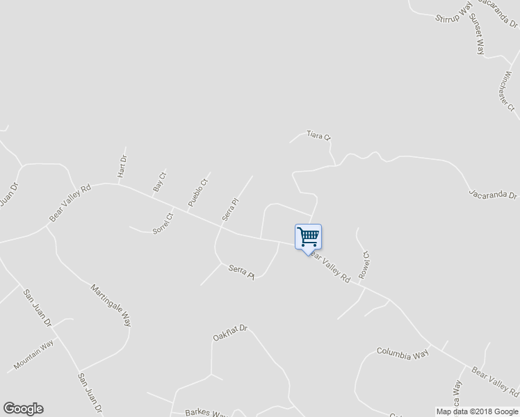 map of restaurants, bars, coffee shops, grocery stores, and more near 24321 Palomino Way in Tehachapi