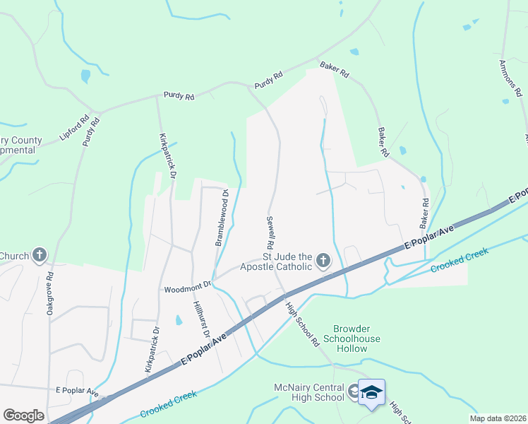 map of restaurants, bars, coffee shops, grocery stores, and more near 230 Sewell Road in Selmer