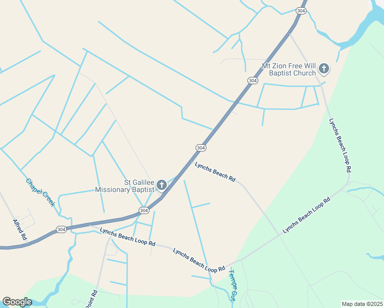 map of restaurants, bars, coffee shops, grocery stores, and more near 493 North Carolina 304 in Bayboro