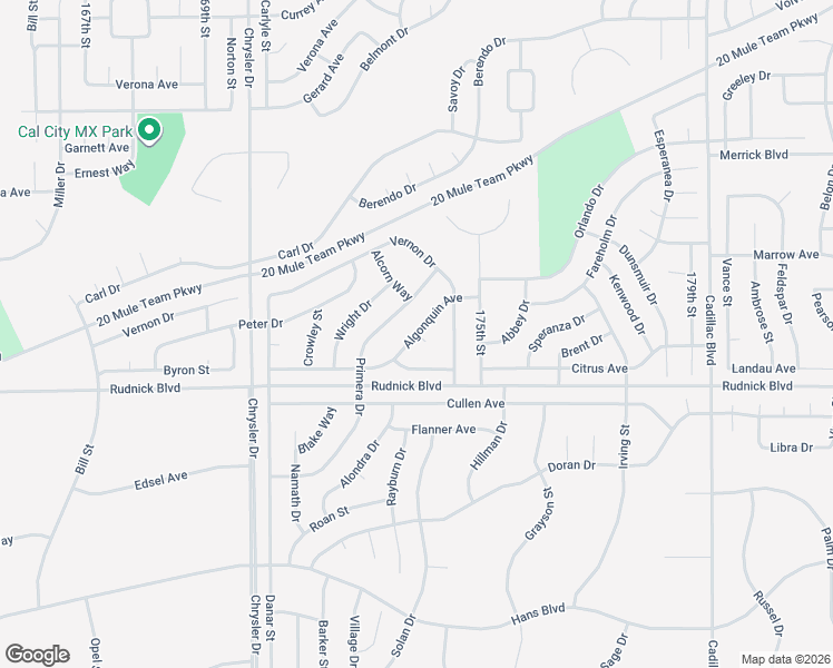 map of restaurants, bars, coffee shops, grocery stores, and more near Geer Court in California City