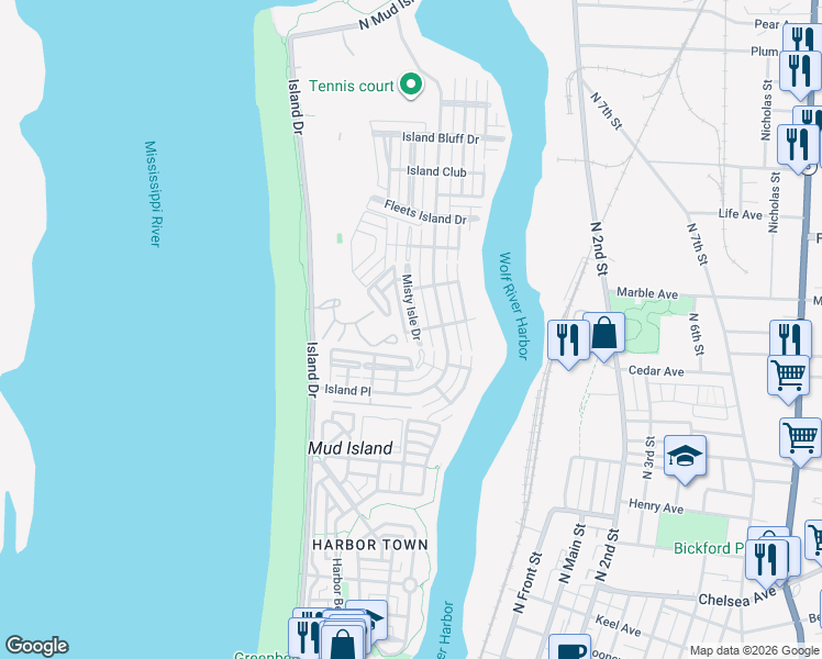 map of restaurants, bars, coffee shops, grocery stores, and more near 1160 Fleetsbay Drive in Memphis