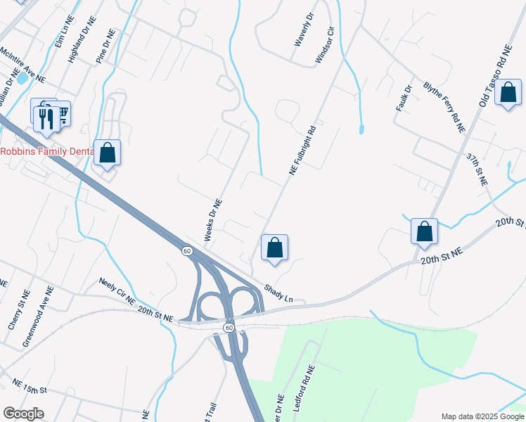 map of restaurants, bars, coffee shops, grocery stores, and more near 2983 Landmark Ct NE in Cleveland
