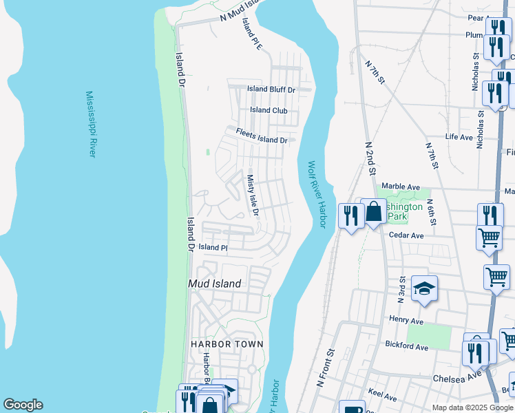 map of restaurants, bars, coffee shops, grocery stores, and more near 1160 Fleetsbay Drive in Memphis