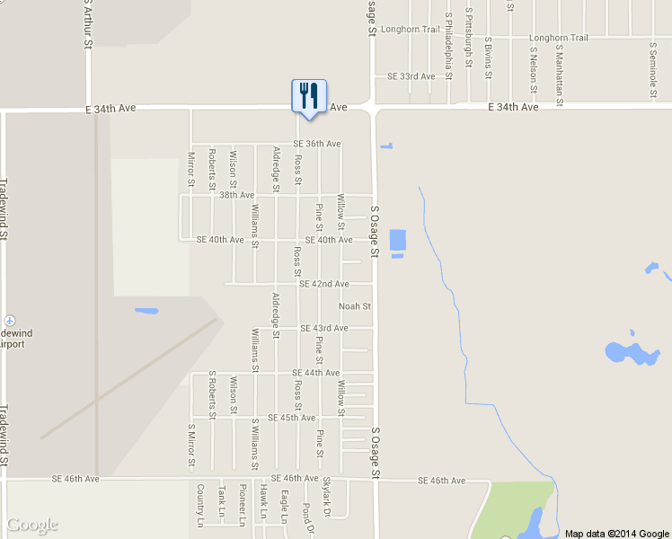 map of restaurants, bars, coffee shops, grocery stores, and more near 4015 Pine Street in Amarillo