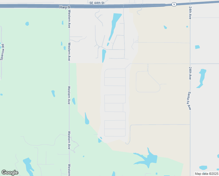 map of restaurants, bars, coffee shops, grocery stores, and more near 18348 Wild Horse Trail in Norman