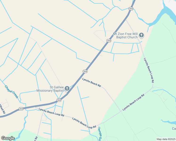 map of restaurants, bars, coffee shops, grocery stores, and more near North Carolina 304 in Bayboro