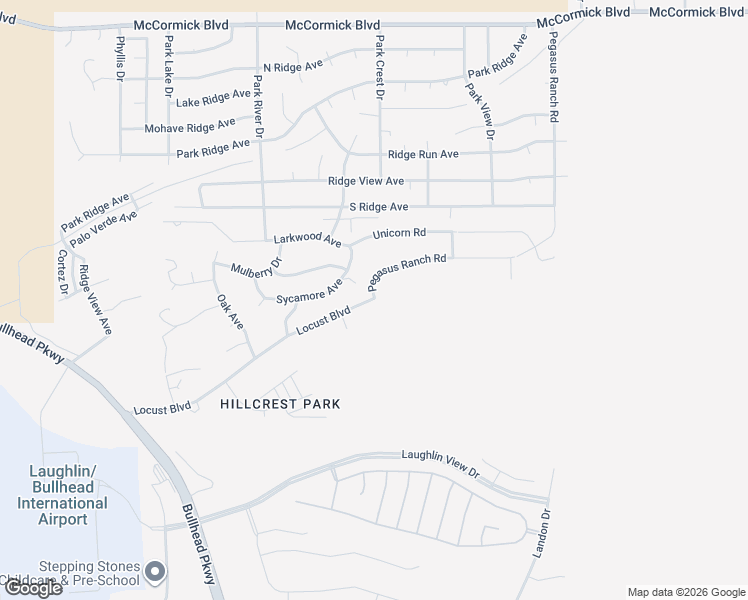 map of restaurants, bars, coffee shops, grocery stores, and more near 3298 Locust Boulevard in Bullhead City