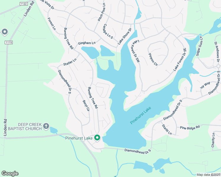 map of restaurants, bars, coffee shops, grocery stores, and more near 11 Westlake Pointe Drive in Pinehurst