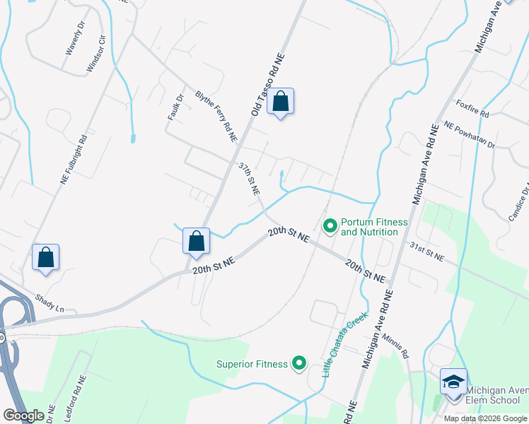 map of restaurants, bars, coffee shops, grocery stores, and more near 1801 37th Street Northeast in Cleveland