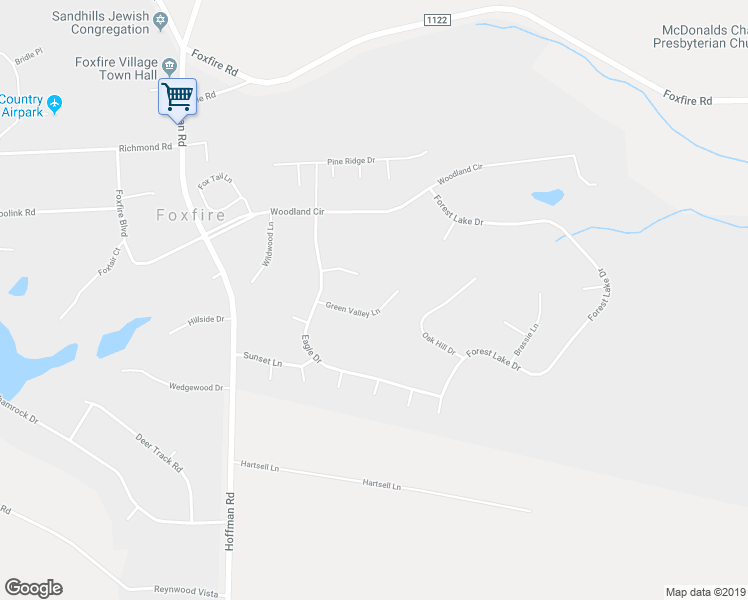 map of restaurants, bars, coffee shops, grocery stores, and more near 9 Green Valley Lane in Jackson Springs