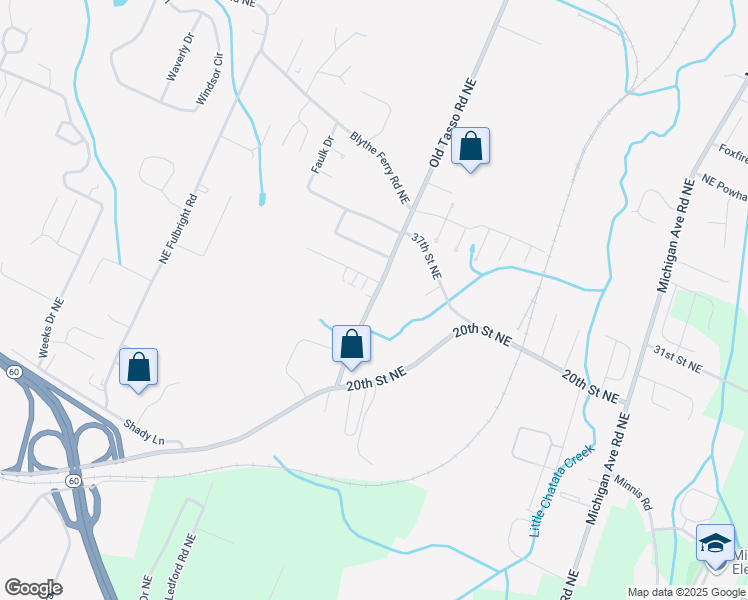map of restaurants, bars, coffee shops, grocery stores, and more near 3339-3375 Old Tasso Road Northeast in Cleveland