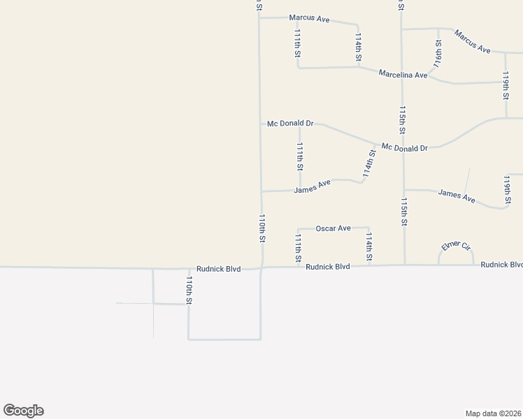 map of restaurants, bars, coffee shops, grocery stores, and more near 110th Street in California City